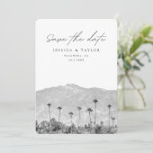 Invitation Pasadena Enregistrer la date Los Angeles Mariage (Debout devant)