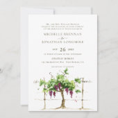Invitation Paso Robles Vineyard Vineyard Grapevine Mariage (Devant)