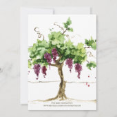 Invitation Paso Robles Vineyard Vineyard Grapevine Mariage (Dos)
