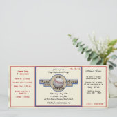 Invitation Pass d'anniversaire de base-ball (Debout devant)