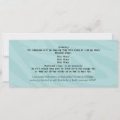 Invitation Pass de la Bachelorette Limousine (Dos)