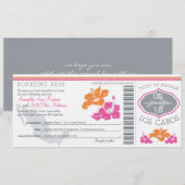 Invitation Pass d'embarquement Mariage à Los Cabos Mexique (Devant / Derrière)