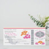 Invitation Pass d'embarquement Mariage à Los Cabos Mexique (Debout devant)