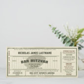 Invitation Pass Football vintage Bar Mitzvah (Debout devant)