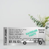 Invitation Pass Limousine pour Enterrement de Vie de Garçon (Debout devant)