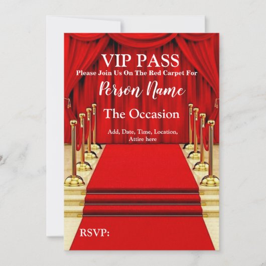 Invitation Pass VIP (Devant)