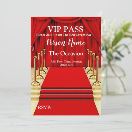 Invitation Pass VIP (Debout devant)
