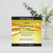 Invitation Pass VIP fête d'anniversaire 16 ans Disco (Debout devant)