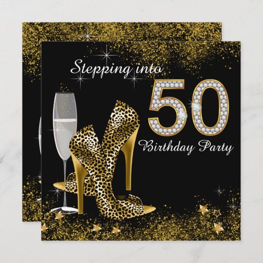 Invitation Passage À 50 Anniversaire (Devant / Derrière)