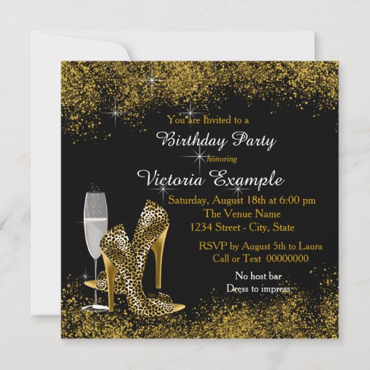 Invitation Passe À 60 Anniversaire (Dos)