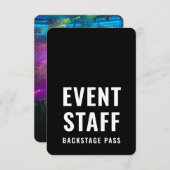 Invitation Passe de l'événement en coulisses Code QR Badge d' (Devant / Derrière)