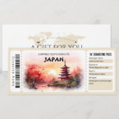 Invitation Passe d'embarquement à l'avion japonais modifiable (Devant / Derrière)