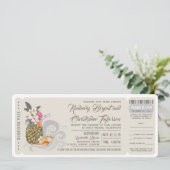 Invitation Passe d'embarquement | Ananas de plage | Billet Ma (Debout devant)