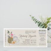 Invitation Passe d'embarquement | Ananas | Fête d'anniversair (Debout devant)