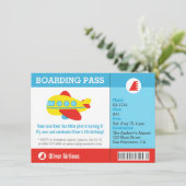 Invitation Passe d'embarquement d'avion Fête d'anniversaire (Debout devant)