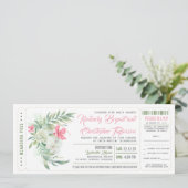 Invitation Passe d'embarquement | Floral Beach | Billet Maria (Debout devant)