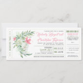 Invitation Passe d'embarquement | Floral Beach | Billet Maria (Devant)