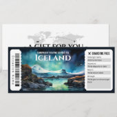 Invitation Passe d'embarquement Islande modifiable Billet avi (Devant / Derrière)