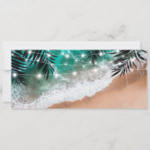 Invitation Passe d'embarquement Plage tropicale Mariage (Dos)