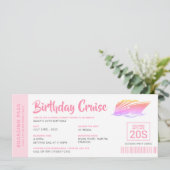 Invitation Passe d'embarquement pour croisière d'anniversaire (Debout devant)