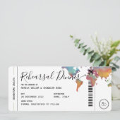 Invitation Passe d'embarquement Répétition de voyage Dîner Ma (Debout devant)