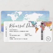 Invitation Passe d'embarquement Répétition de voyage Dîner Ma (Devant / Derrière)