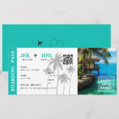 Invitation Passe d'embarquement Surprise Trip Airline Ticket (Devant / Derrière)