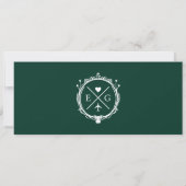 Invitation Passe d'embarquement Voyage Emerald Green Mariage (Dos)