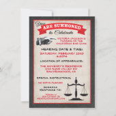 Invitation Passé l'examen de droit de l'école de droit de l'i (Devant)