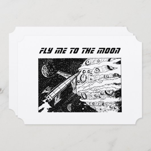 Invitation Passe-moi sur la lune (Devant / Derrière)