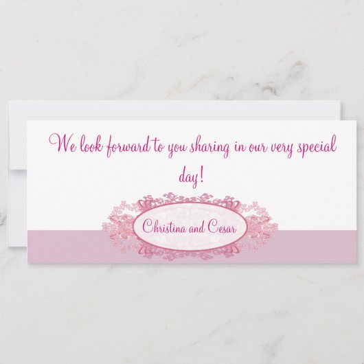 Invitation Passe Pink/Purple Chine Boarding Pass (Dos)