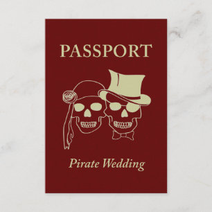 Invitation passeport à un mariage pirate