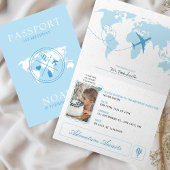 Invitation Passeport Aventure Attend Blue Boy 1er anniversair