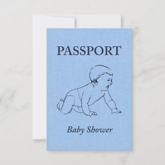 Invitation Passeport baby shower (Devant)