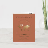 Invitation Passeport Boho Arche Terre cuite Mariage Destinati (Devant)
