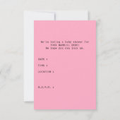 Invitation passeport de baby shower (Dos)