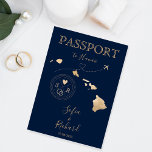 Invitation Passeport de destination Mariage Hawaii<br><div class="desc">Invitation Hawaii Mariage Destination,  moderne et élégant,  comme passeport</div>