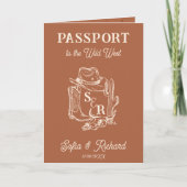 Invitation Passeport de destination Mariage occidental Terrac (Devant)