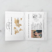 Invitation Passeport de destination mariage Santorini Grèce (Intérieur)