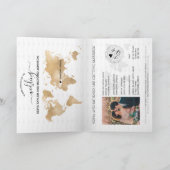 Invitation Passeport de destination mariage Santorini Grèce (Intérieur)