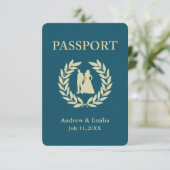 Invitation passeport de mariage (Debout devant)