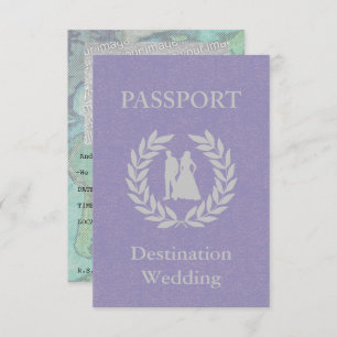 Invitation passeport de mariage de destination
