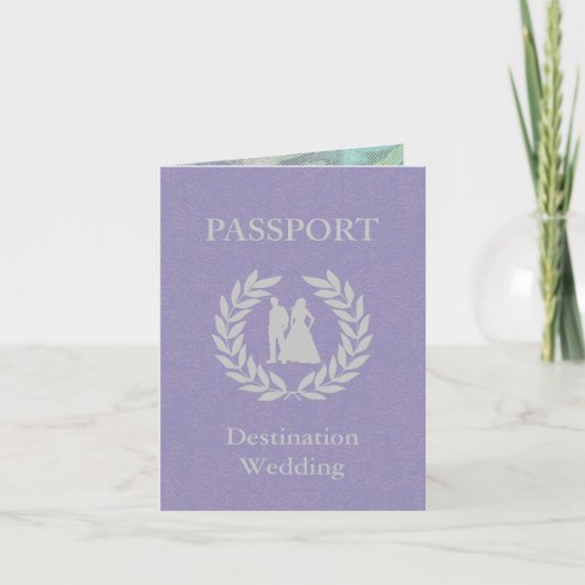 Invitation passeport de mariage de destination (Devant)