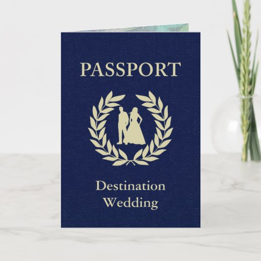 Invitation passeport de mariage de destination (Devant)