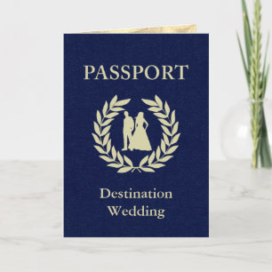 Invitation passeport de mariage de destination