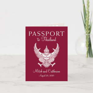 Invitation Passeport de mariage en Thaïlande Bourgogne Épargn