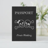 Invitation passeport de mariage pirate (Debout devant)