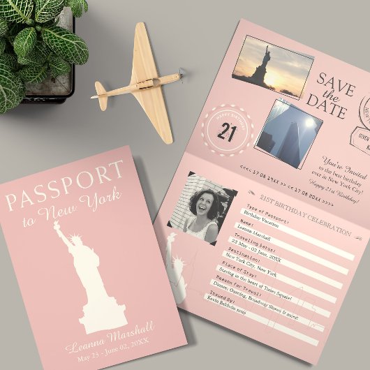 Invitation Passeport de New York 21E anniversaire