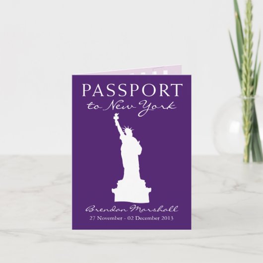 Invitation Passeport de New York 40e anniversaire (Devant)