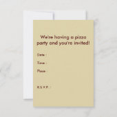 Invitation passeport de soirée pizza (Dos)
